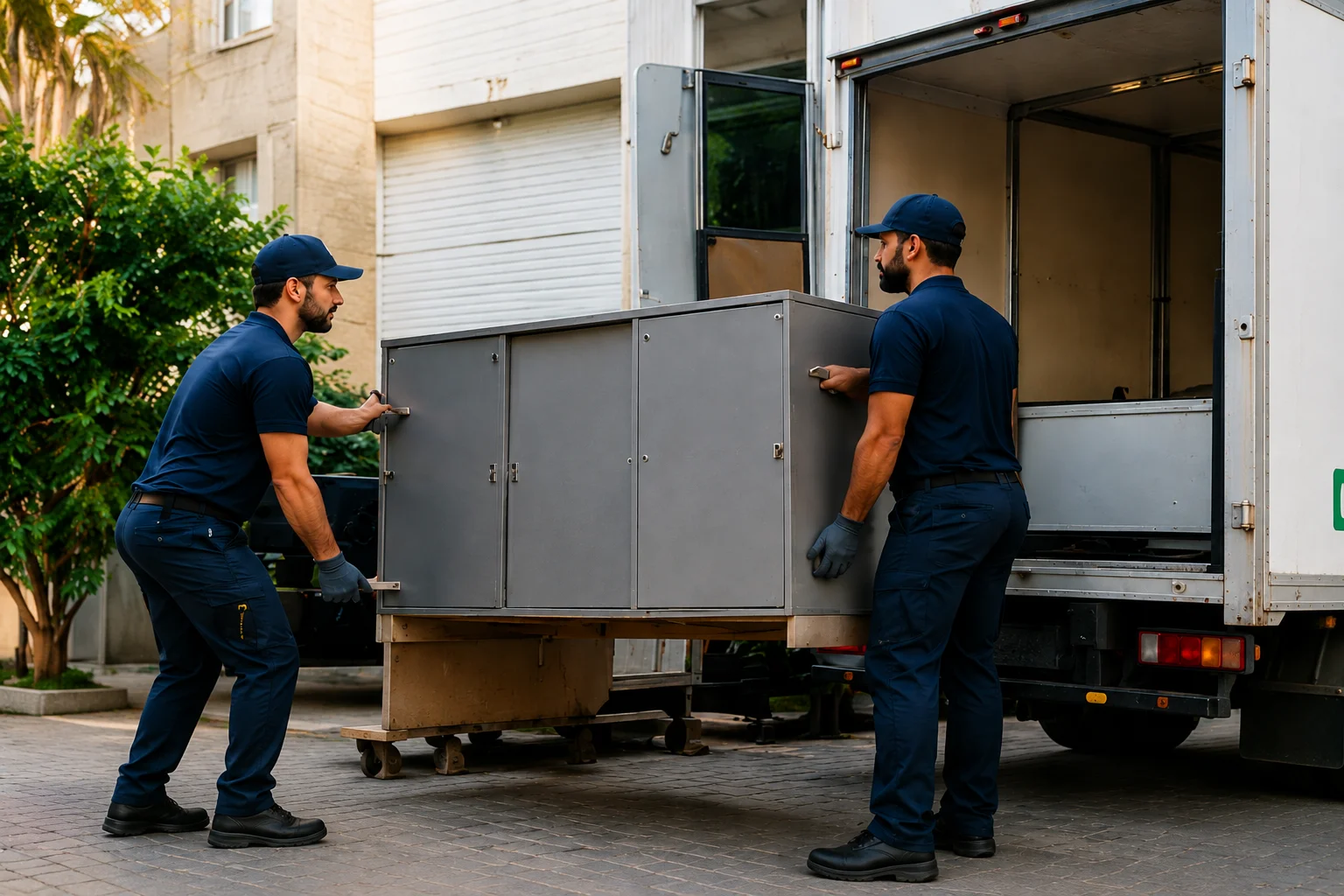 Professional junk removal team loading items in Dubai